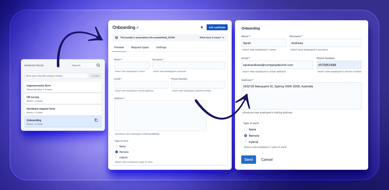 Clear request forms Jira Service management App